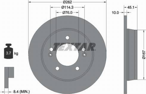 Textar 92240000 - Тормозной диск autospares.lv