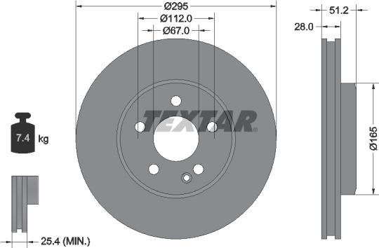 Textar 92241603 - Тормозной диск autospares.lv