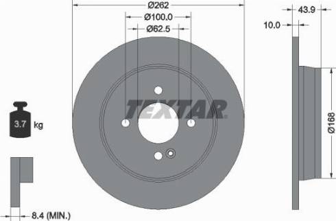 Textar 92242200 - Тормозной диск autospares.lv