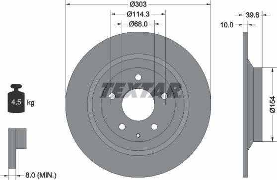 Textar 92242703 - Тормозной диск autospares.lv