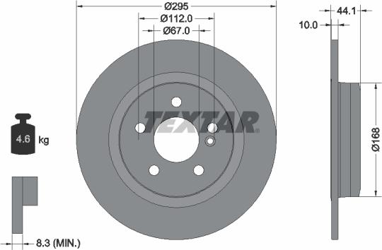 Textar 92254903 - Тормозной диск autospares.lv