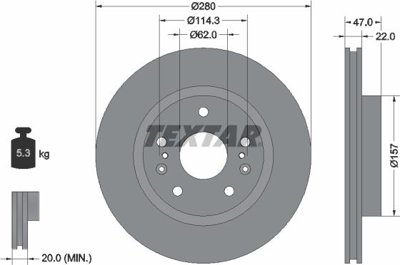 Textar 92268303 - Тормозной диск autospares.lv