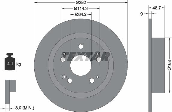 Textar 92204300 - Тормозной диск autospares.lv