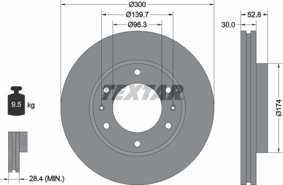 Textar 92203800 - Тормозной диск autospares.lv