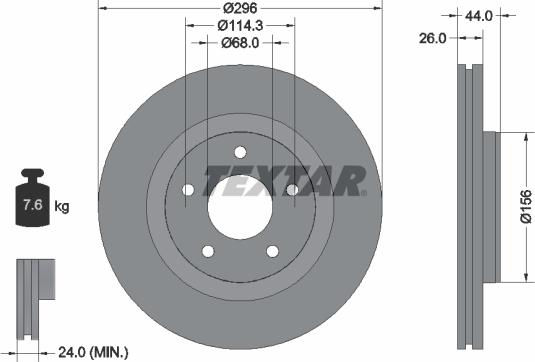 Textar 92285905 - Тормозной диск autospares.lv