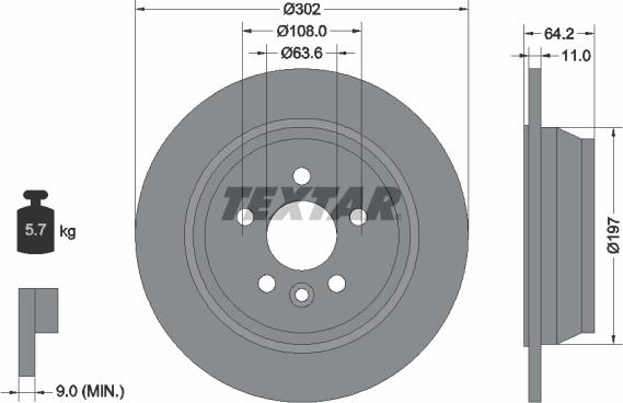 Textar 92283003 - Тормозной диск autospares.lv