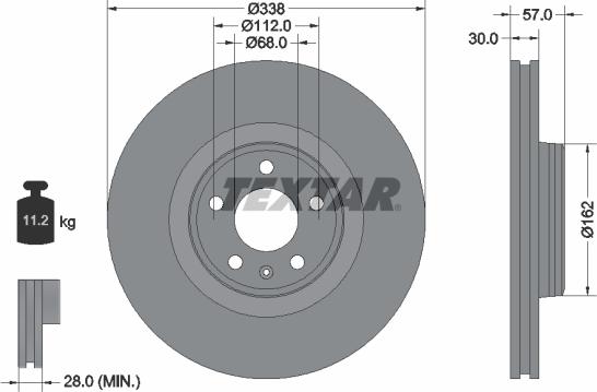 Textar 92282605 - Тормозной диск autospares.lv