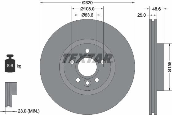 Textar 92282103 - Тормозной диск autospares.lv