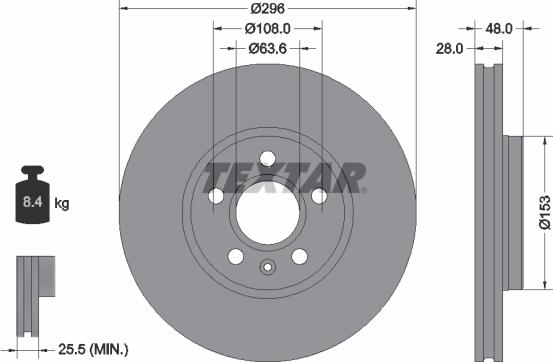 Textar 92287505 - Тормозной диск autospares.lv