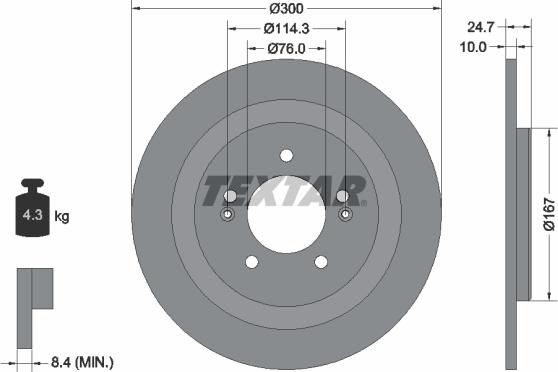 Textar 92239203 - Тормозной диск autospares.lv