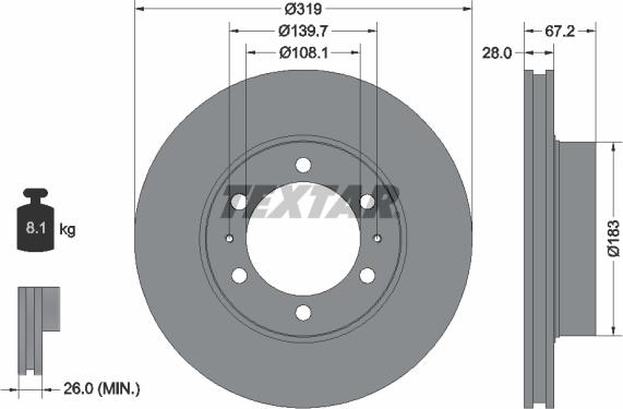 Textar 92230403 - Тормозной диск autospares.lv