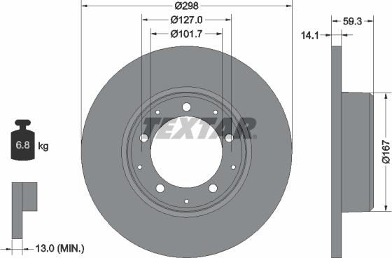 Textar 92230503 - Тормозной диск autospares.lv