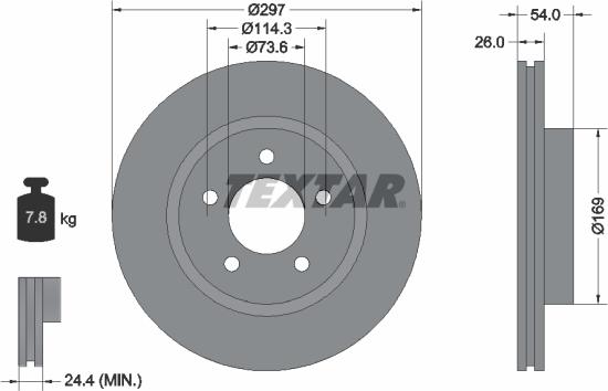 Textar 92230003 - Тормозной диск autospares.lv