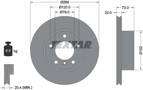 Textar 92238403 - Тормозной диск autospares.lv