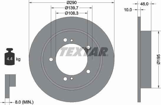 Textar 92237300 - Тормозной диск autospares.lv