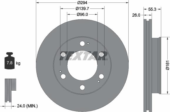 Textar 92229003 - Тормозной диск autospares.lv