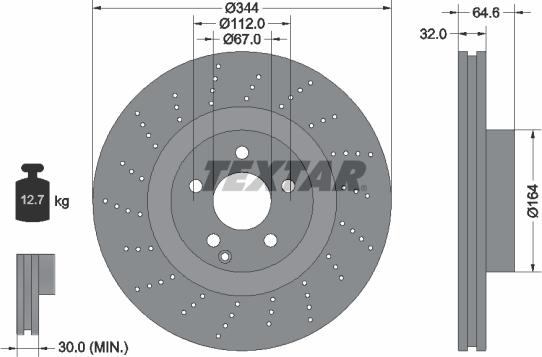 Textar 92224605 - Тормозной диск autospares.lv