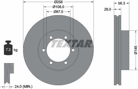 Textar 92226400 - Тормозной диск autospares.lv