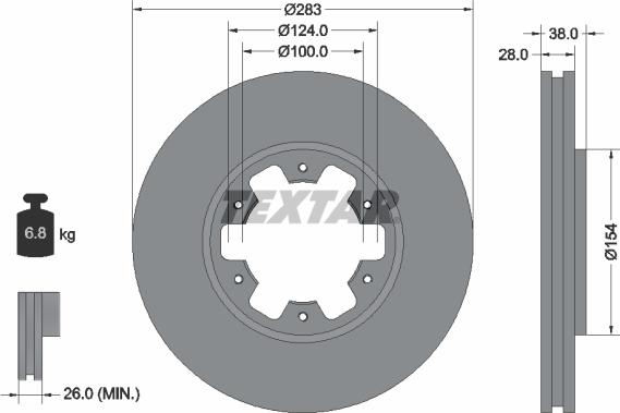 Textar 92228400 - Тормозной диск autospares.lv