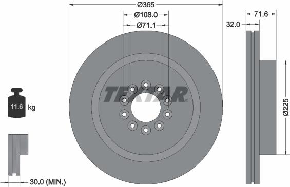 Textar 92223103 - Тормозной диск autospares.lv