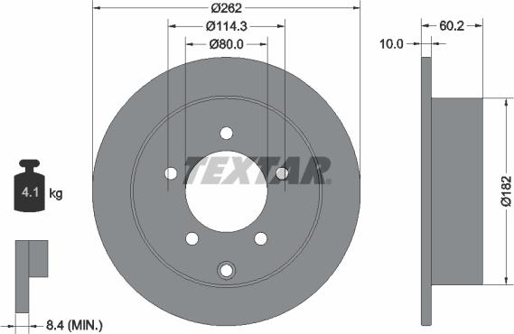 Textar 92227400 - Тормозной диск autospares.lv