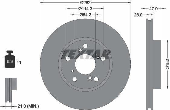 Textar 92227503 - Тормозной диск autospares.lv
