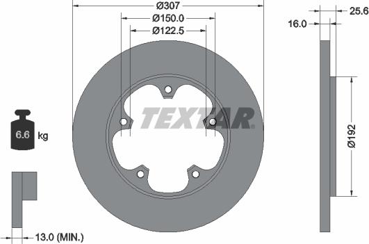 Textar 92274103 - Тормозной диск autospares.lv