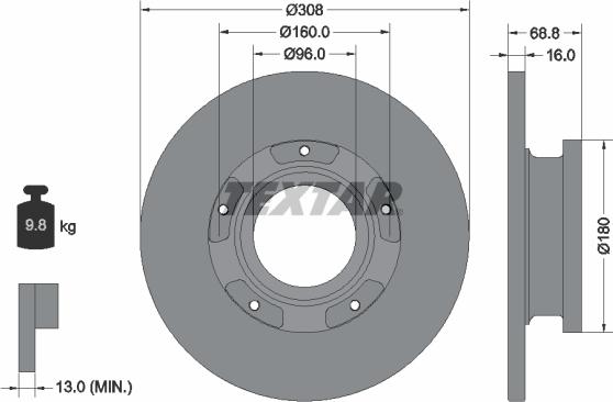 Textar 92273903 - Тормозной диск autospares.lv