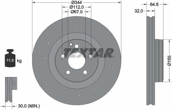 Textar 92277605 - Тормозной диск autospares.lv