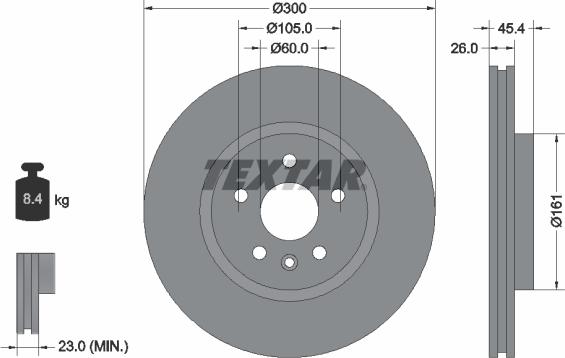 Textar 92277205 - Тормозной диск autospares.lv