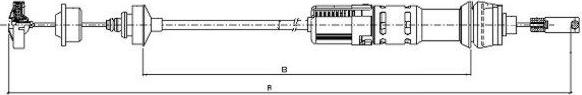 Textar 58009900 - Трос, управление сцеплением autospares.lv