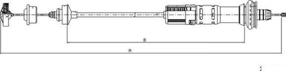 Textar 58010800 - Трос, управление сцеплением autospares.lv