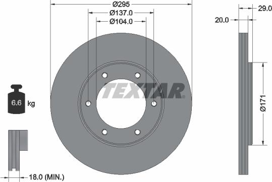 Textar 92035600 - Тормозной диск autospares.lv