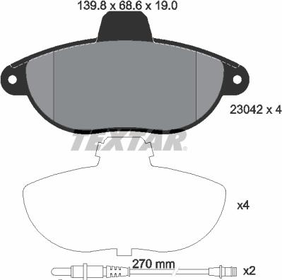 Textar 89004700 - Дисковый тормозной механизм, комплект autospares.lv