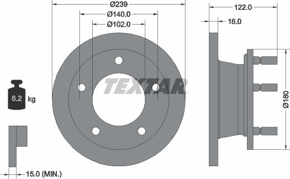 Textar 89011500 - Дисковый тормозной механизм, комплект autospares.lv