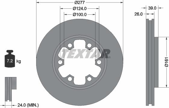 Textar 92059000 - Тормозной диск autospares.lv