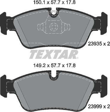 Textar 89017100 - Дисковый тормозной механизм, комплект autospares.lv