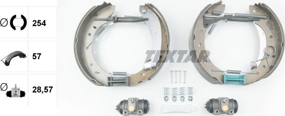 Textar 84049600 - Комплект тормозных колодок, барабанные autospares.lv