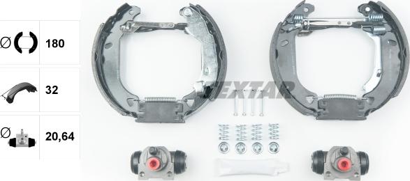 Textar 84049103 - Комплект тормозных колодок, барабанные autospares.lv