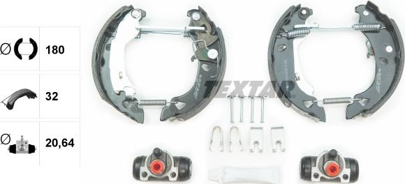 Textar 84049200 - Комплект тормозных колодок, барабанные autospares.lv