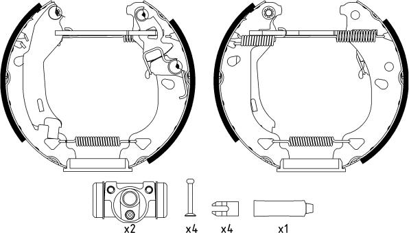 Textar 84049200 - Комплект тормозных колодок, барабанные autospares.lv