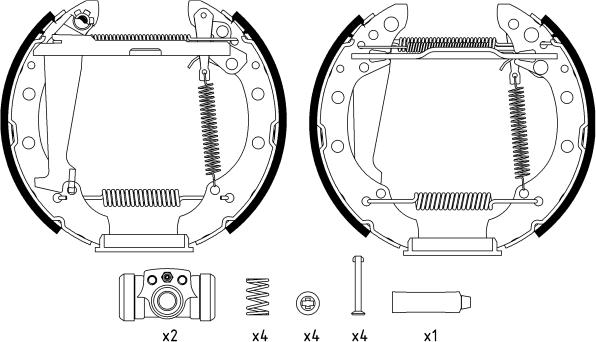 Textar 84044705 - Комплект тормозных колодок, барабанные autospares.lv