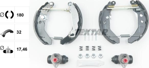 Textar 84041900 - Комплект тормозных колодок, барабанные autospares.lv