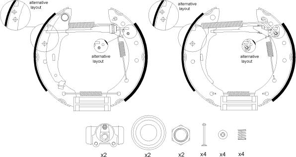 Textar 84048004 - Комплект тормозных колодок, барабанные autospares.lv