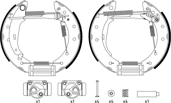 Textar 84048008 - Комплект тормозных колодок, барабанные autospares.lv