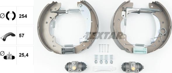 Textar 84047900 - Комплект тормозных колодок, барабанные autospares.lv