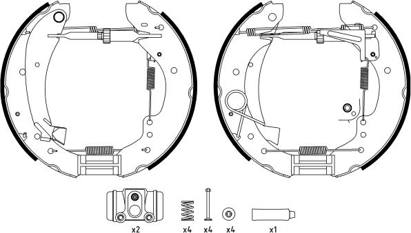 Textar 84047901 - Комплект тормозных колодок, барабанные autospares.lv