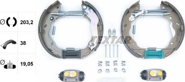 Textar 84059500 - Комплект тормозных колодок, барабанные autospares.lv