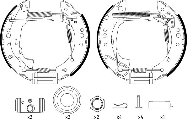 Textar 84059801 - Комплект тормозных колодок, барабанные autospares.lv