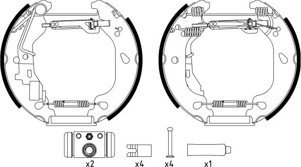 Textar 84054400 - Комплект тормозных колодок, барабанные autospares.lv